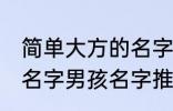 简单大方的名字男孩名字 简单大方的名字男孩名字推荐