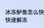 冰冻鲈鱼怎么快速解冻 冰冻鲈鱼如何快速解冻