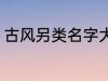 古风另类名字大全 古风另类名字精选