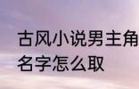 古风小说男主角名字 古风小说男主角名字怎么取